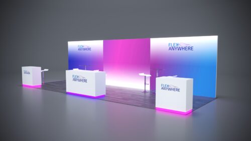 10x30 modular trade show exhibits with flexible design options for easy setup.