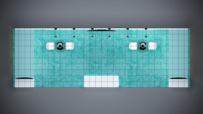 10x30 trade show exhibit with customizable graphics and space for interactive displays.
