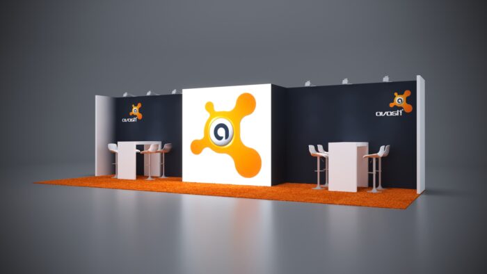 10x30 trade show exhibit with modular design, customizable features, and integrated LED lighting for maximum impact.