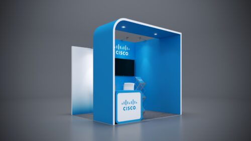 10x8 trade show exhibit with flexible design and high-quality graphics.