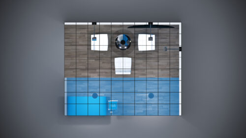 10x8 trade show exhibit with custom graphics and modern design elements.