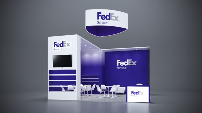 20x20 modular trade show exhibits with flexible configurations and interactive displays.