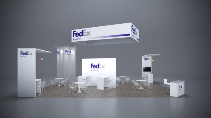 30x40 trade show booth with flexible configuration, custom branding, and ample display space.