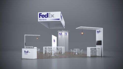 30x40 trade show booth with modular design, customizable features, and premium materials.