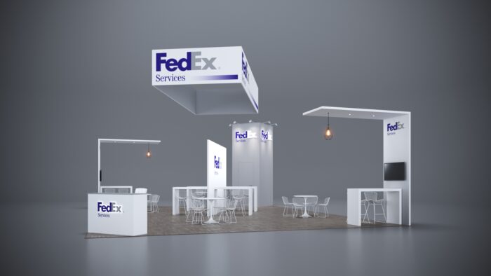 30x40 trade show booth with modular design, customizable features, and premium materials.