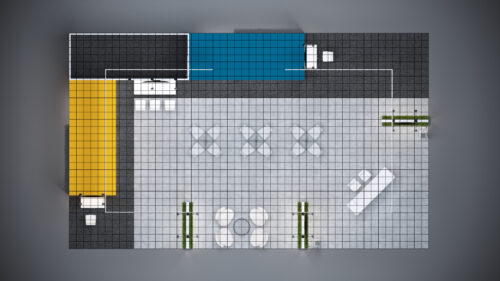 30x50 trade show exhibit with wide layout, customizable graphics, and modern features.