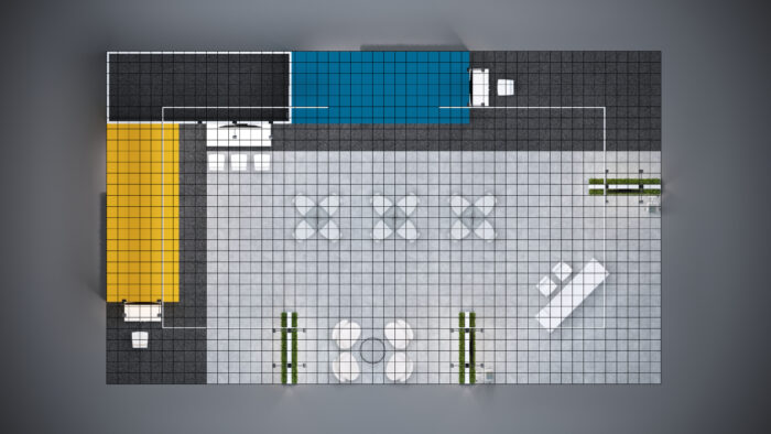 30x50 trade show exhibit with wide layout, customizable graphics, and modern features.