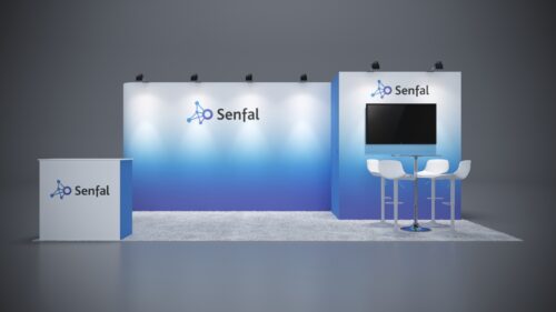10x20 custom trade show booth with innovative layout and display options.