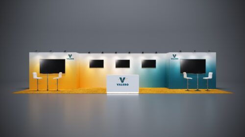 Professional 10x40 modular exhibit rental for impactful event marketing.