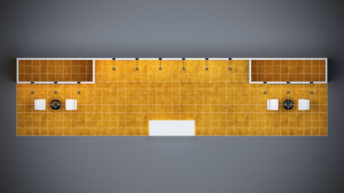 High-visibility 10x40 modular exhibit rental for maximum exposure at events.