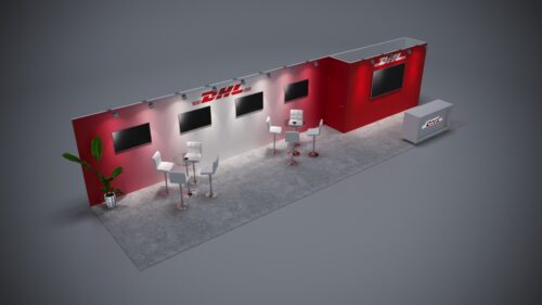 10x40 modular exhibit rental offering easy assembly and stunning results.