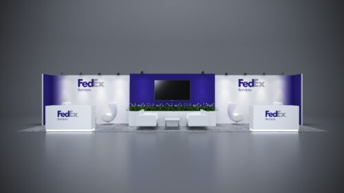 High-quality 10x40 modular exhibit for a professional trade show presentation.