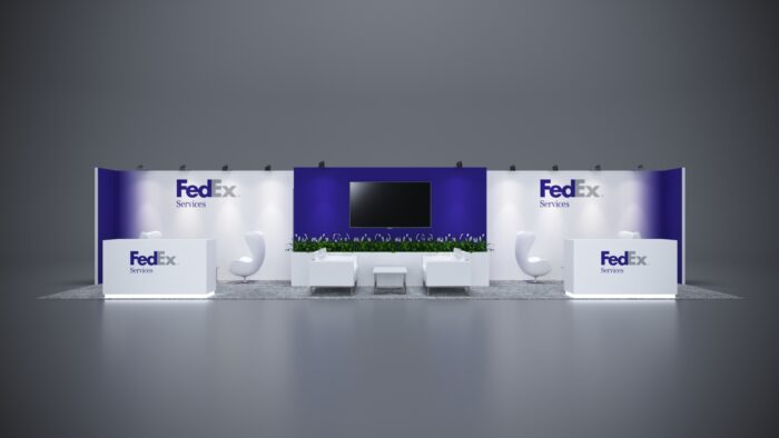 High-quality 10x40 modular exhibit for a professional trade show presentation.