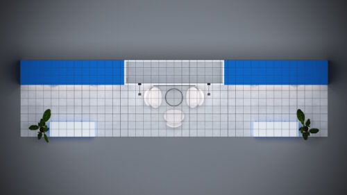 10x40 trade show booth design featuring custom graphics for brand impact.