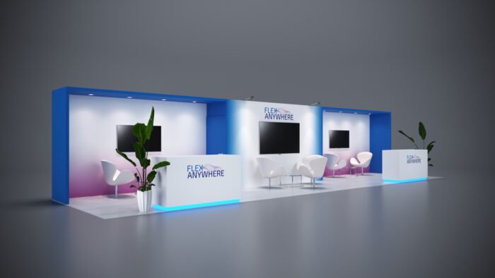Custom 10x40 trade show booth designs tailored to your branding needs.