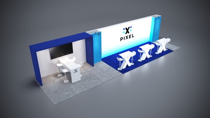 Versatile 10x40 modular exhibit designed for flexibility and ease of setup.