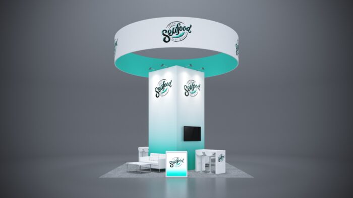 Flexible modular 20x20 trade show display tailored to your specific needs.