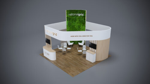 Eye-catching modular 20x20 exhibit designed for high-traffic events.