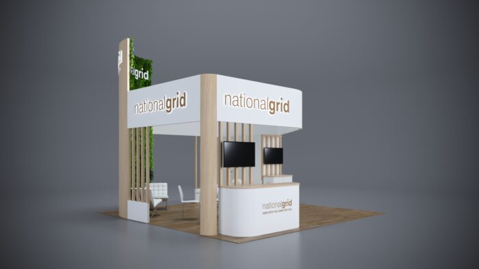 20x20 exhibit rental with sleek and functional modular design.