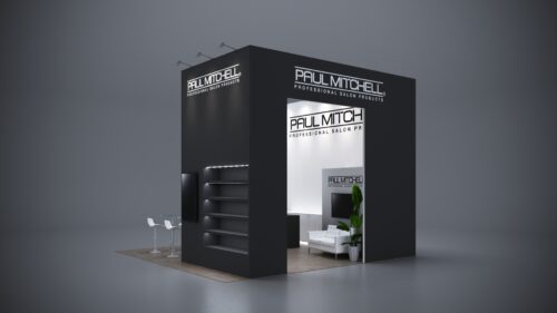 Custom 20x20 booth design tailored to showcase your brand effectively.