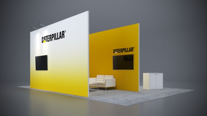 Custom 20x30 modular exhibit designed for flexible and impactful presentations.