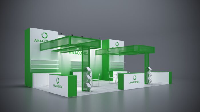 High-end 20x30 exhibition stand designed to showcase your products.