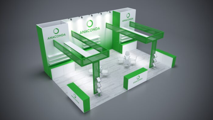 Dynamic custom 20x30 trade show exhibits for engaging presentations.