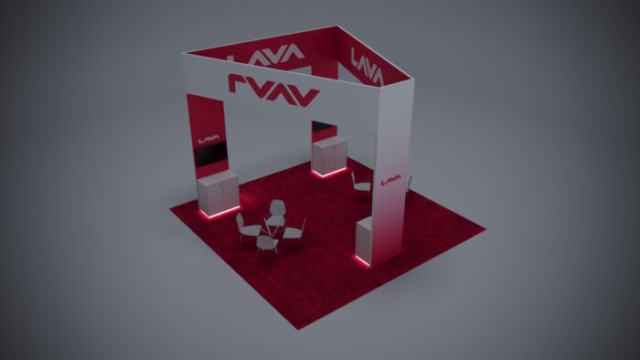 LAVA 20x20 Trade Show Booth Rental