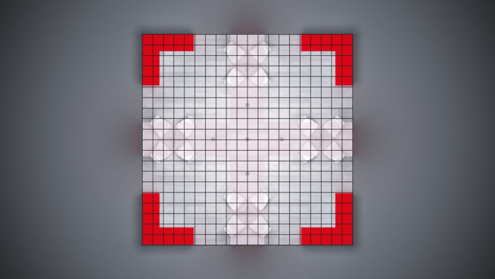 Creative 20x20 trade show exhibit rental with unique features.