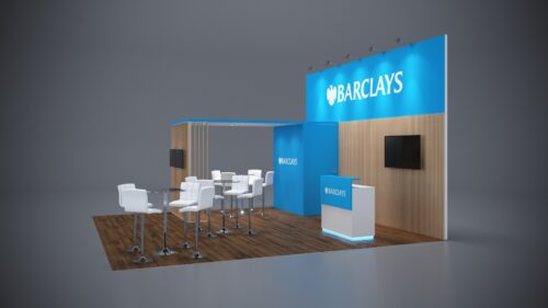 Elegant 20x20 trade show display rental for high-impact marketing.