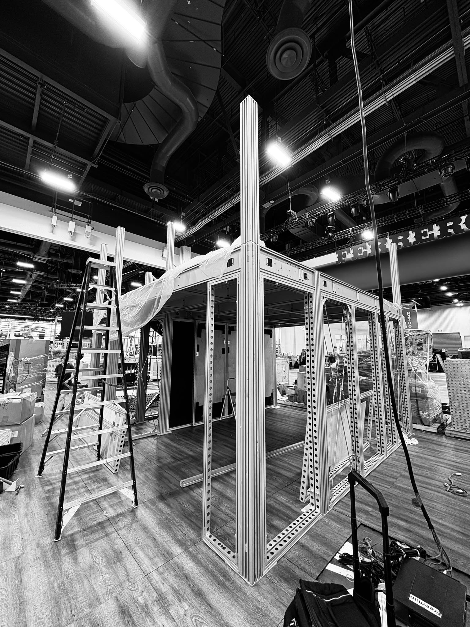 Calgary double deck build, step 2 frame: upper deck frame assembled