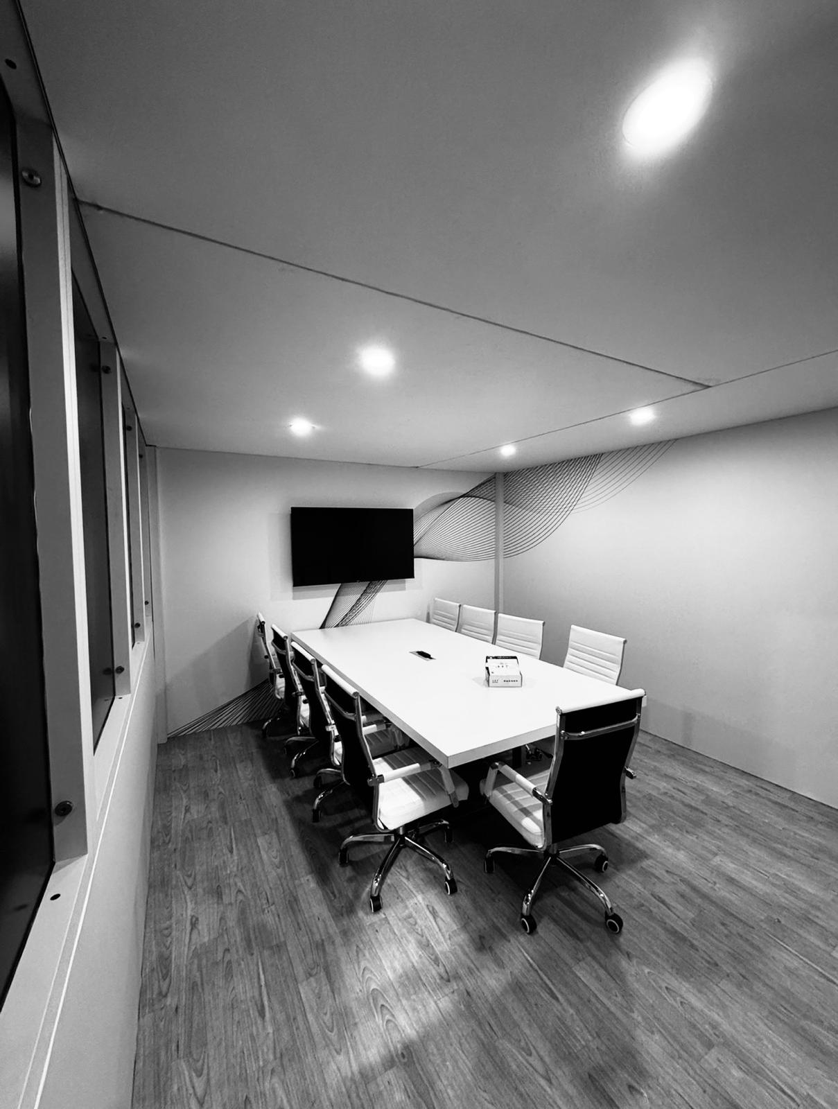 Calgary double deck build, step 5 dress: upper deck meeting room